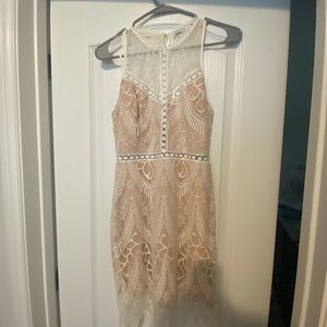 White Lulus Lace Dress. Wore once for graduation.
